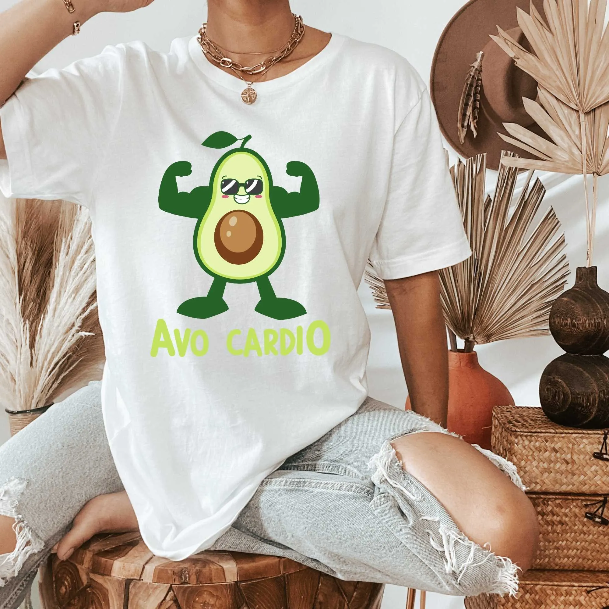 Avo Cardio, Funny Avocado Running Shirts for Men or Women