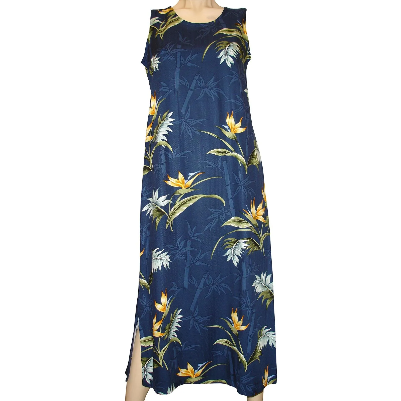 Bamboo Paradise Navy Long Tank Dress