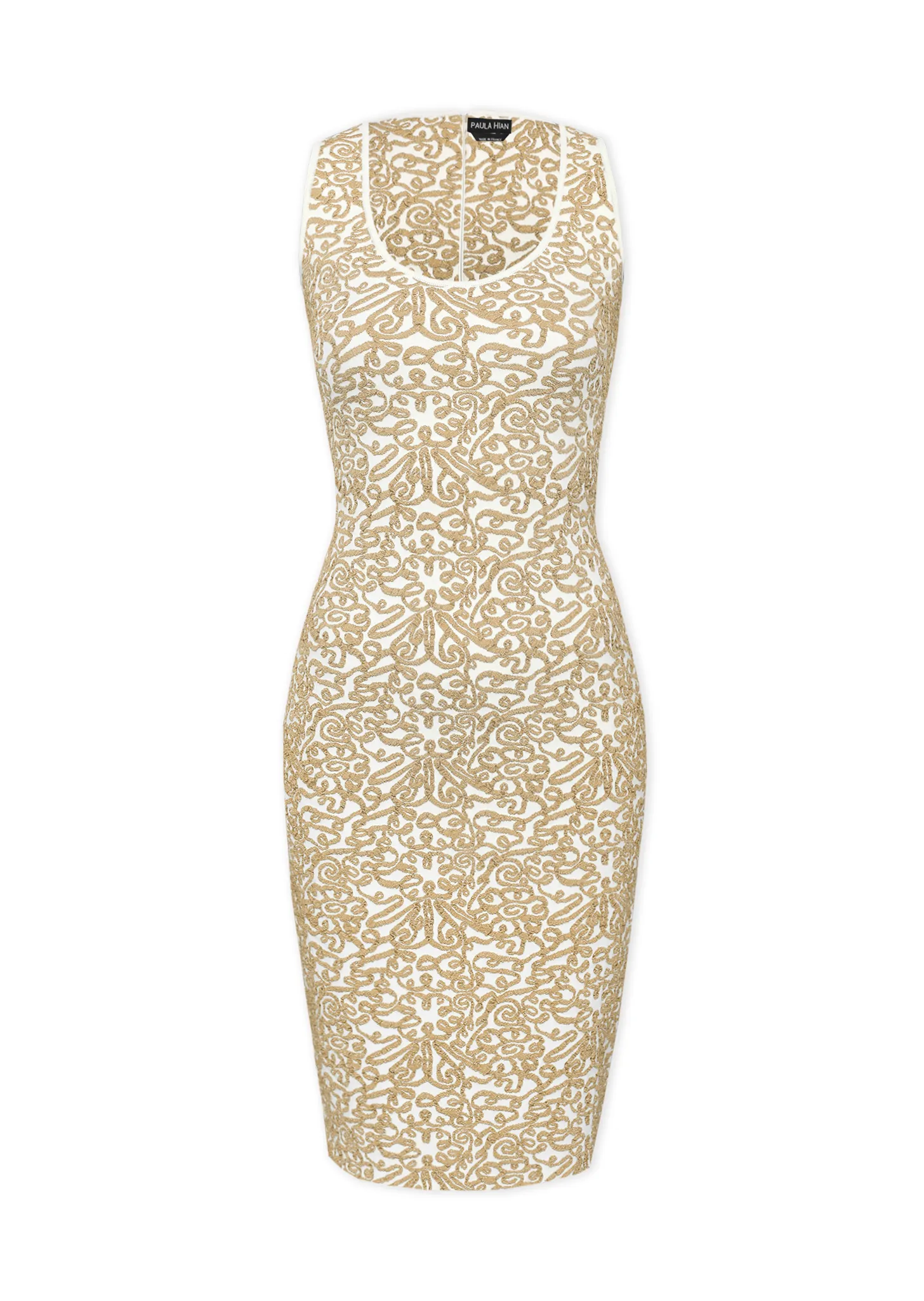 Beatrix – Metallic Textured Brocade Pencil Dress