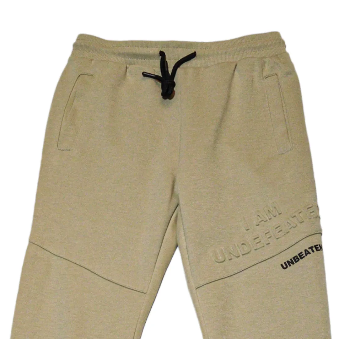 Beige Emboss Active Pants