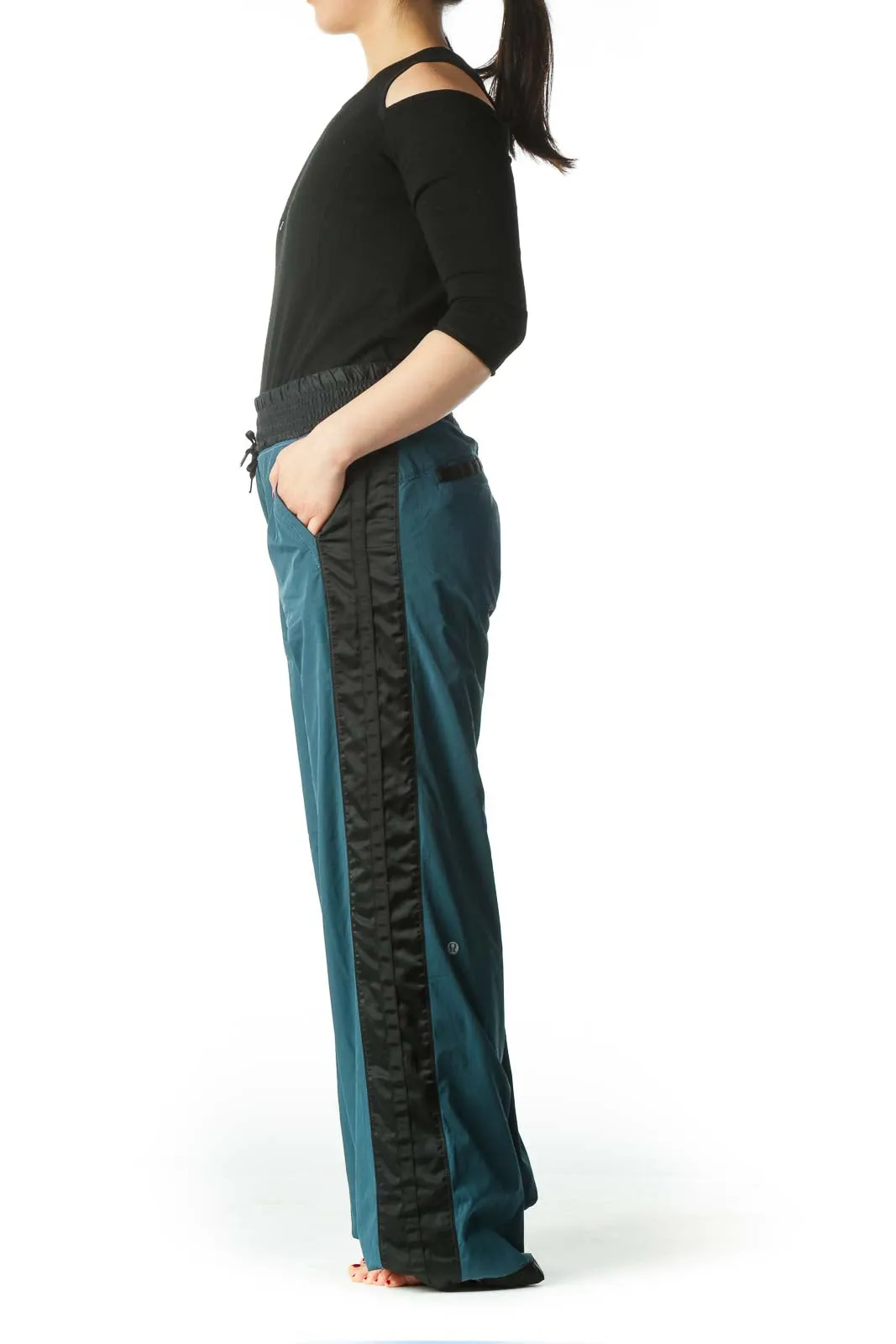 Blue and Black Track Pants