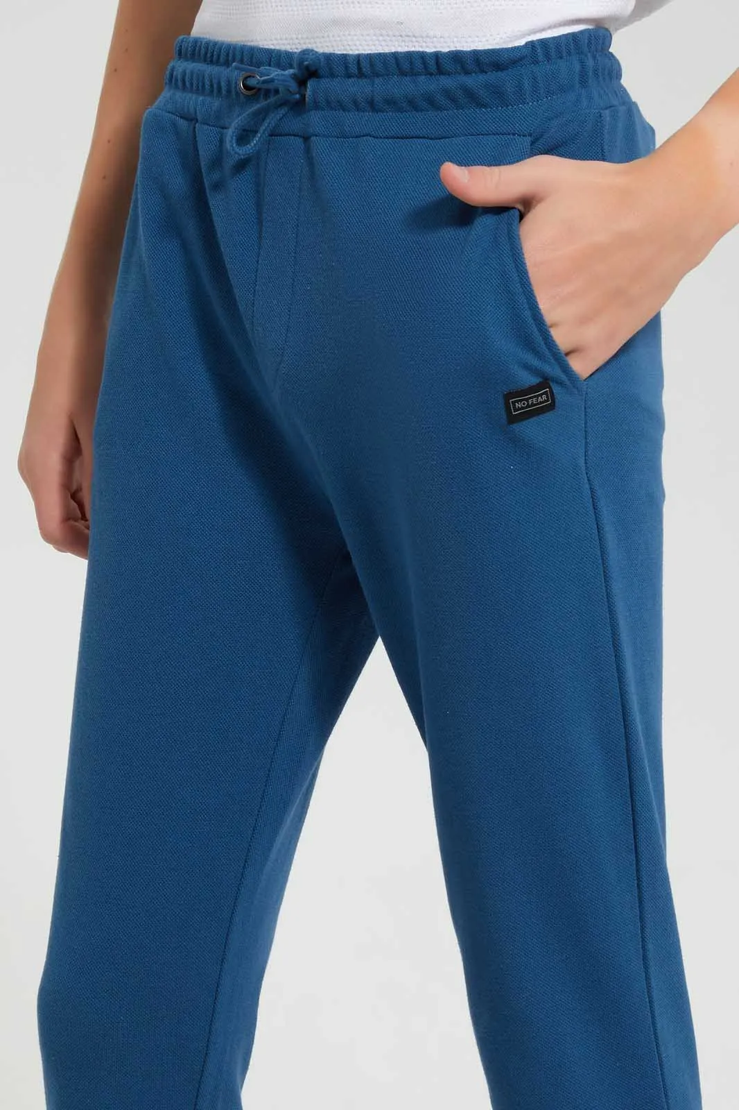 Blue Pique Active Pants