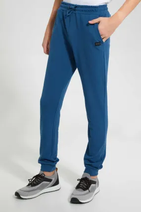 Blue Pique Active Pants