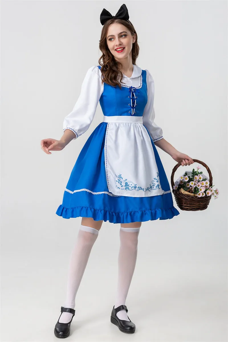 British European And American Farm Traditional Beer Maid Ware Halloween Cosplay Costume