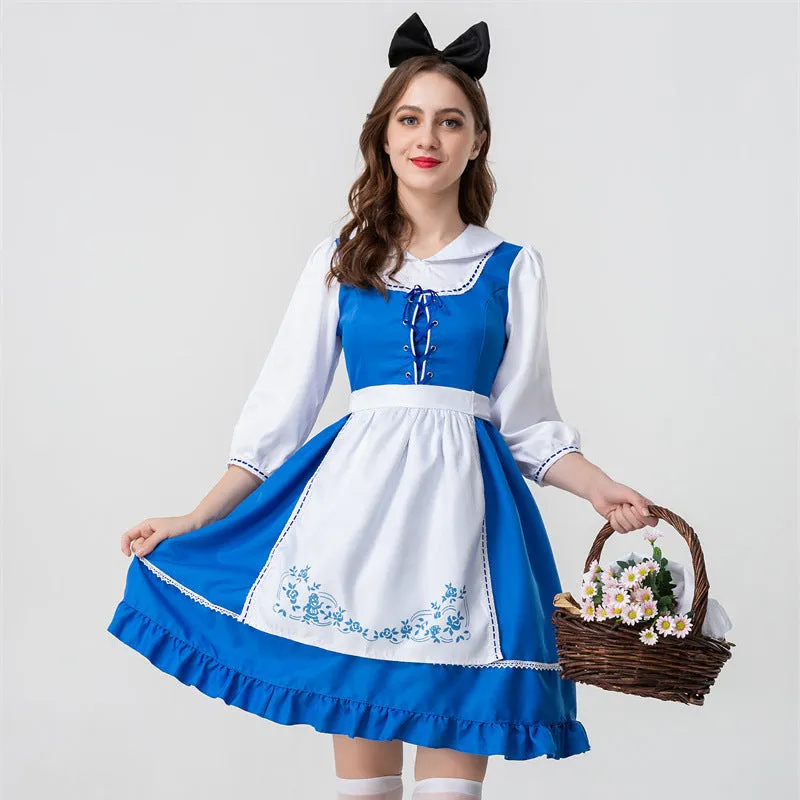 British European And American Farm Traditional Beer Maid Ware Halloween Cosplay Costume