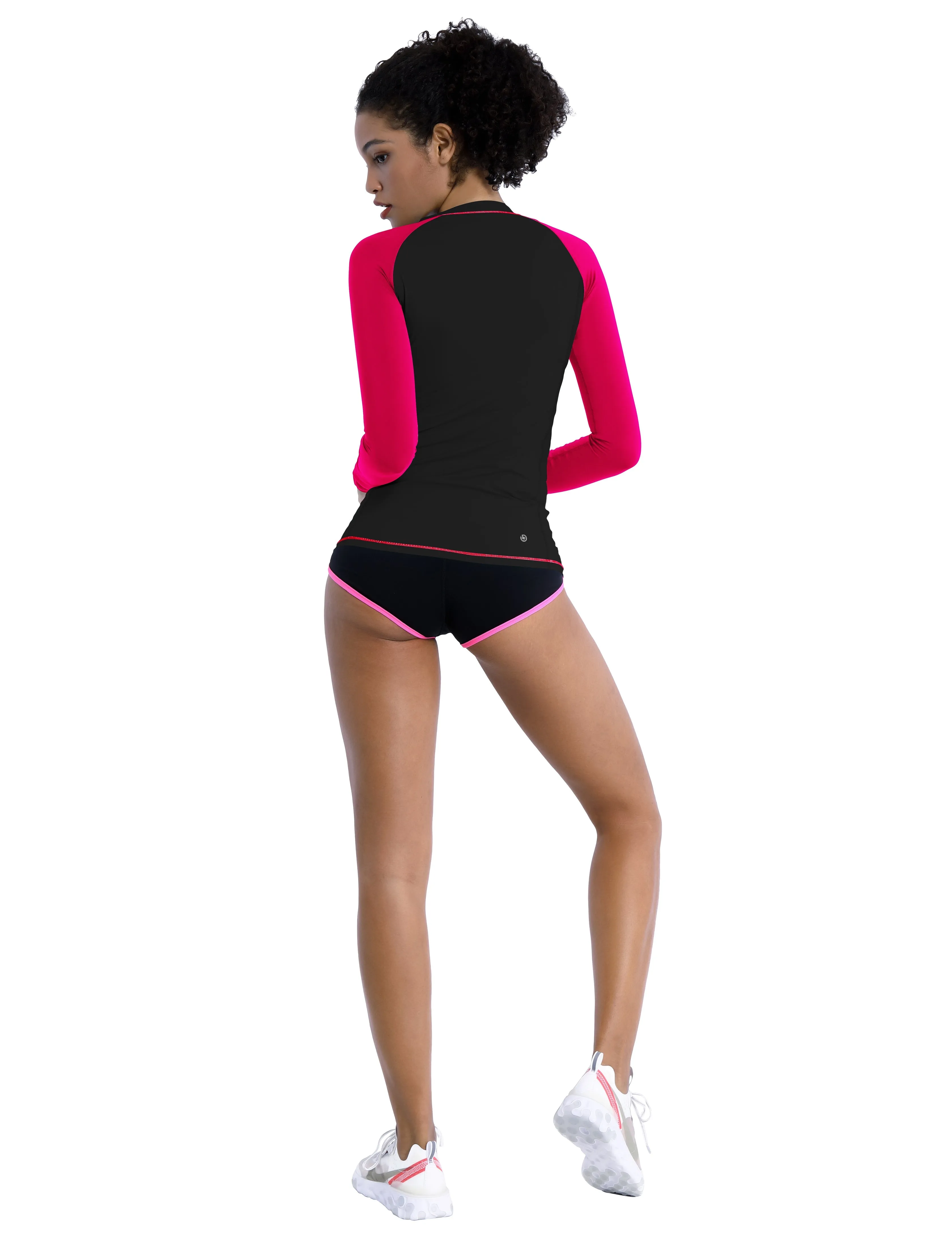 BUBBLELIME 84P/16S Long Sleeve Rashguard for Women Mix Color_Running