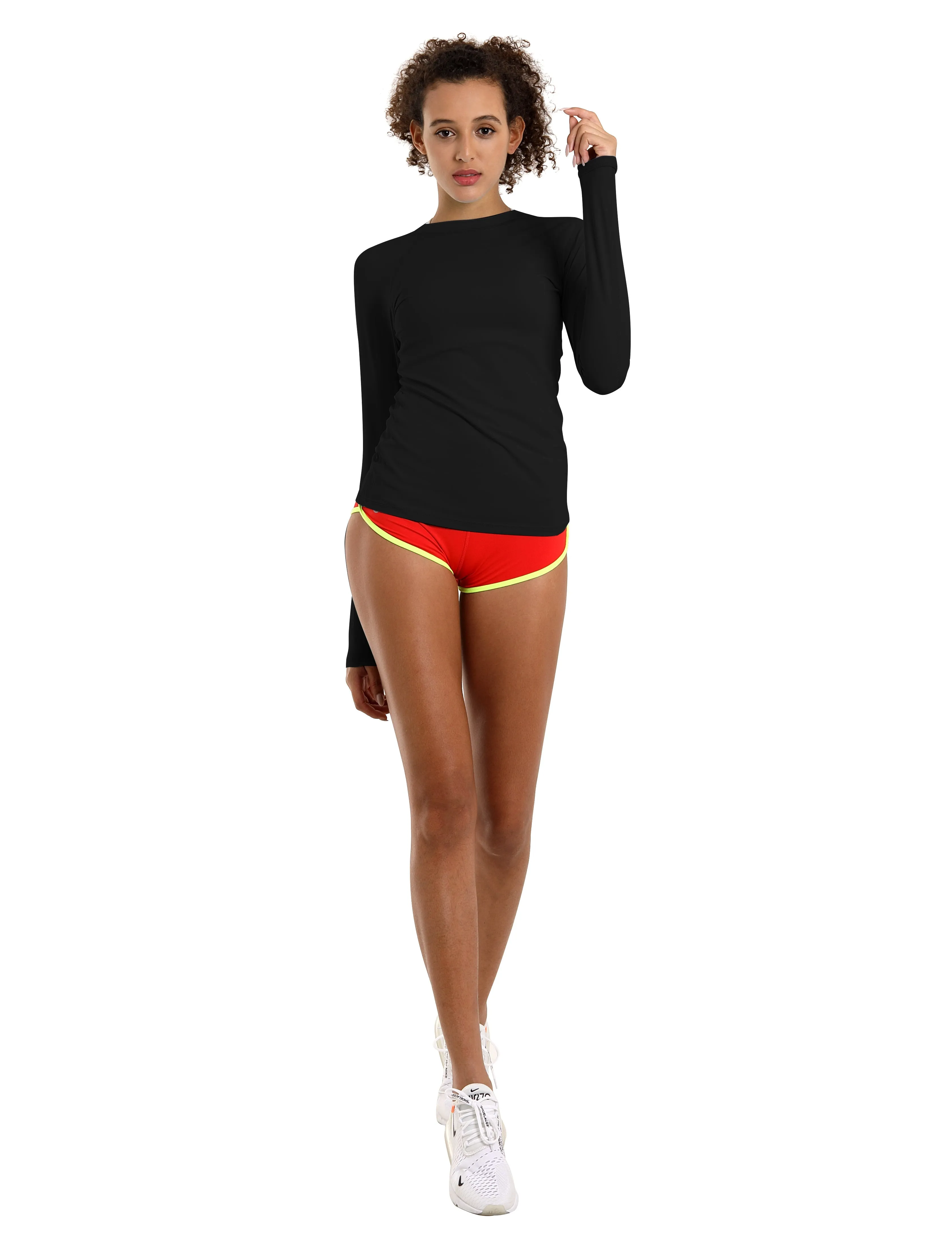 BUBBLELIME 84P/16S Long Sleeve Rashguard for Women_Running