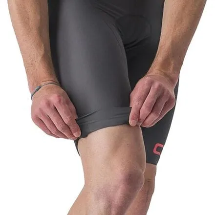 Classic bib shorts Free Aero RC men's Castelli, color Dark Gray/Hibiscus