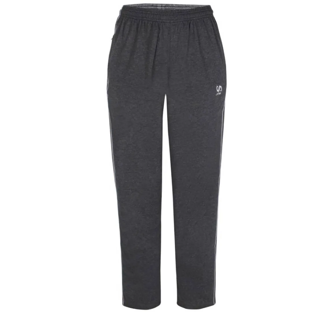 Comfy Grey Cotton Hosiery Regular Fit Solid Casual Trackpant For Men