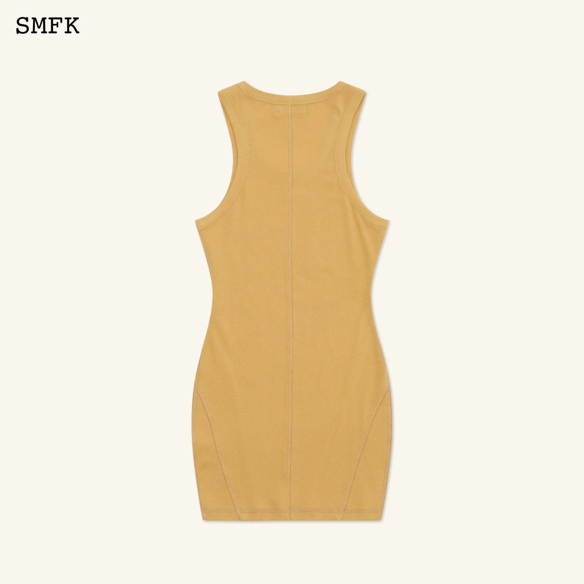 Compass Rove Stray Vest Dress In Ginger