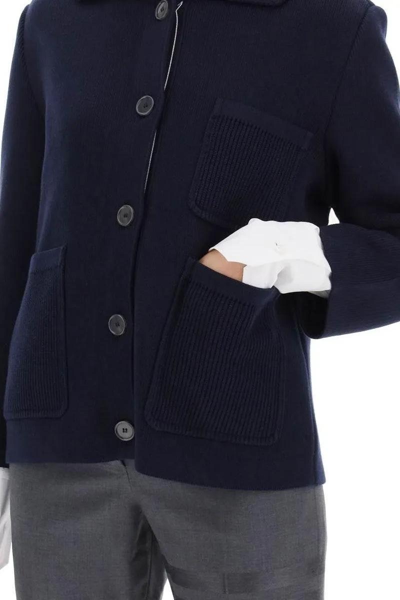 COTTON-CASHMERE KNIT JACKET