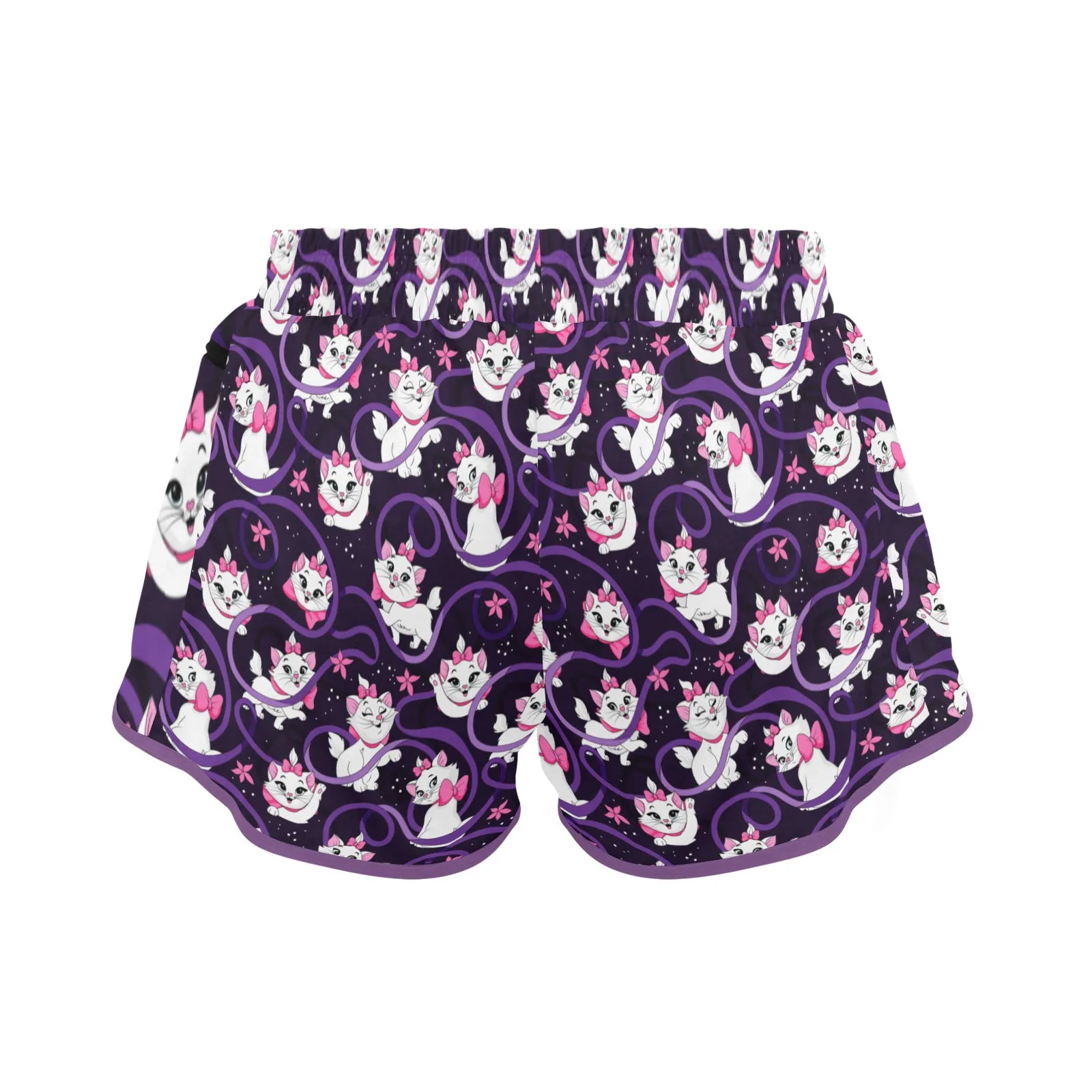 Disney Aristocats Marie Because I'm A Lady Women's Athletic Sports Shorts