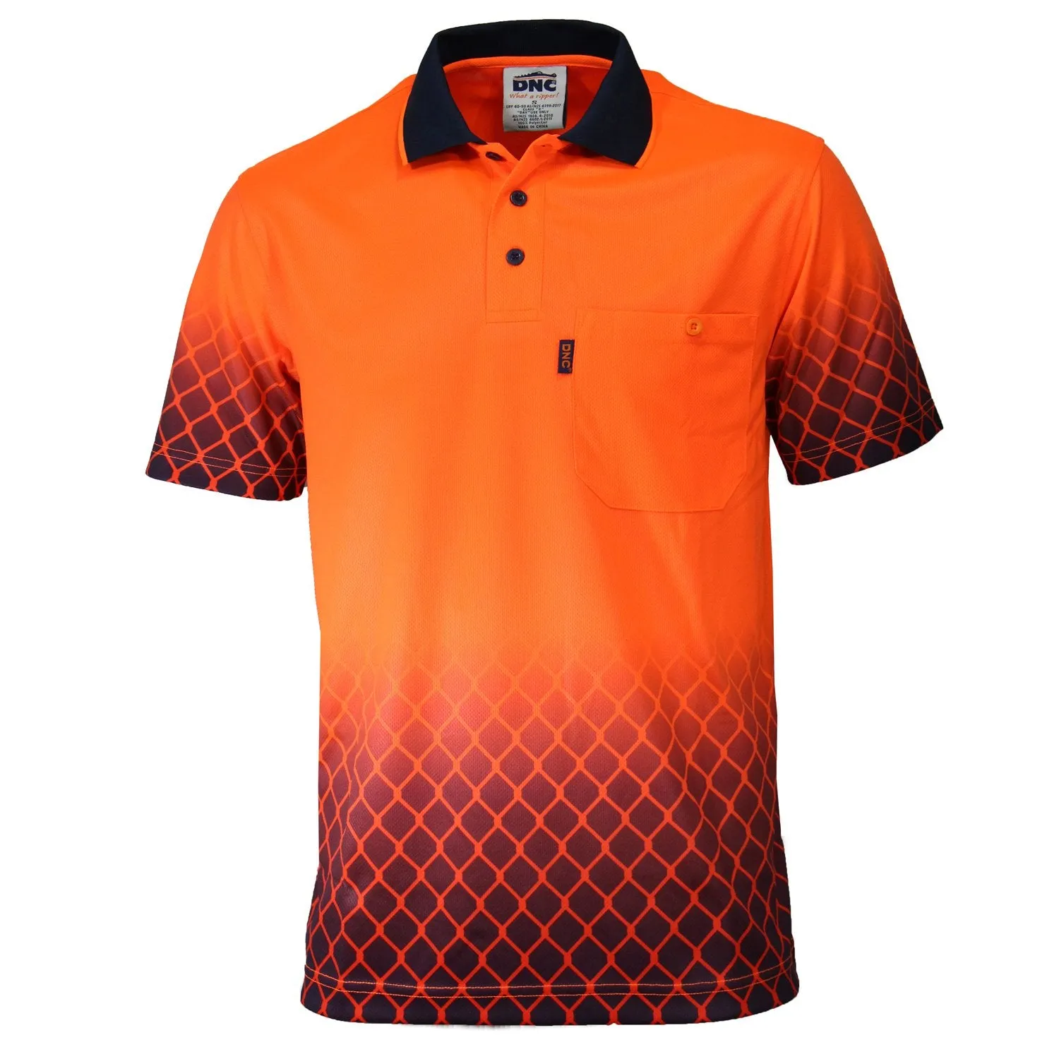 DNC Hi Vis Sublimated Metal Mesh Polo (3551)