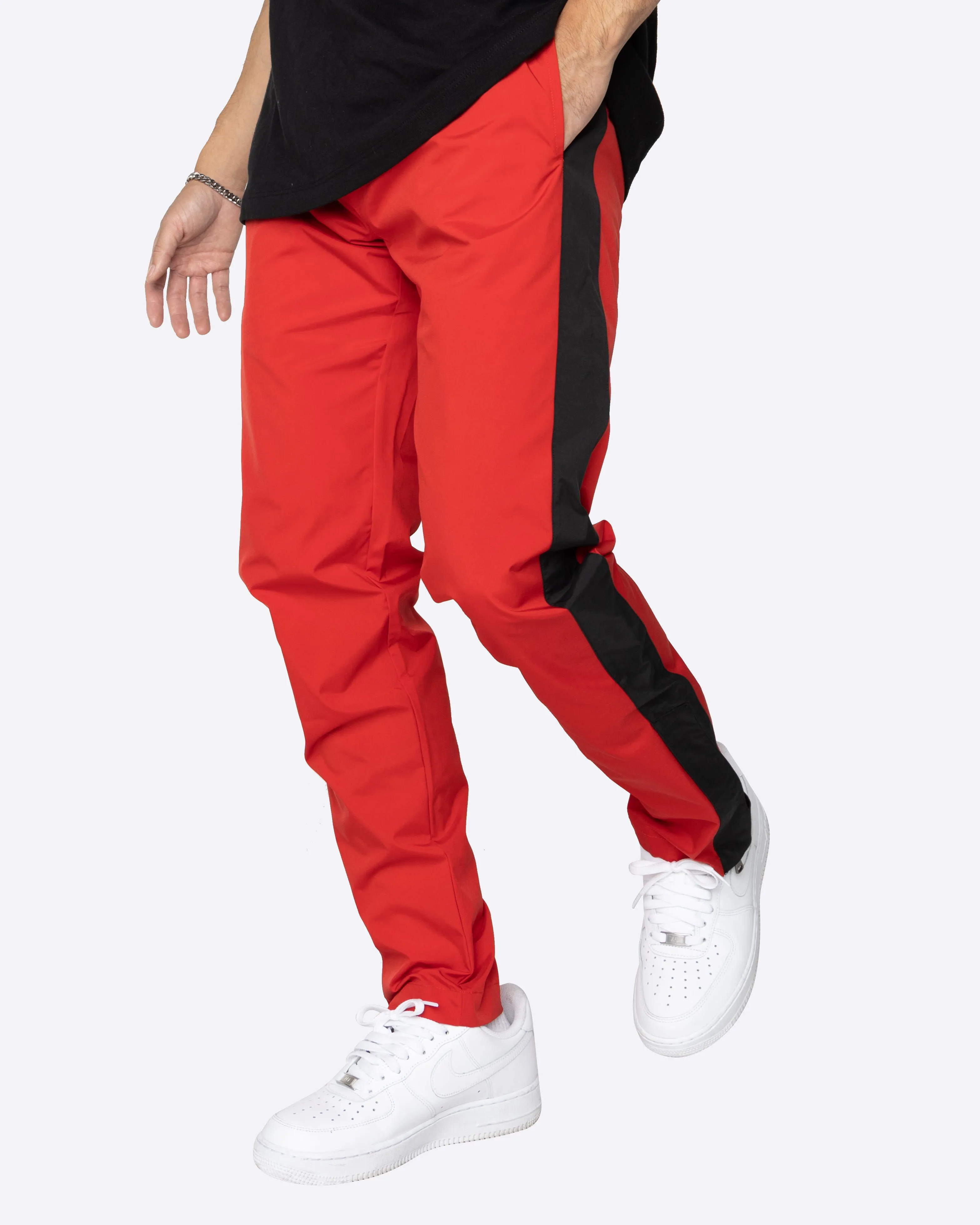 EPTM NYLON BASIC TRACK PANTS-RED/BLACK