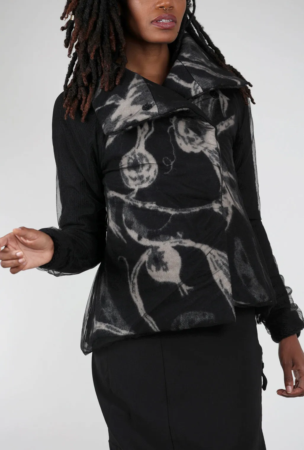 Erte Jacquard Jacket, Black