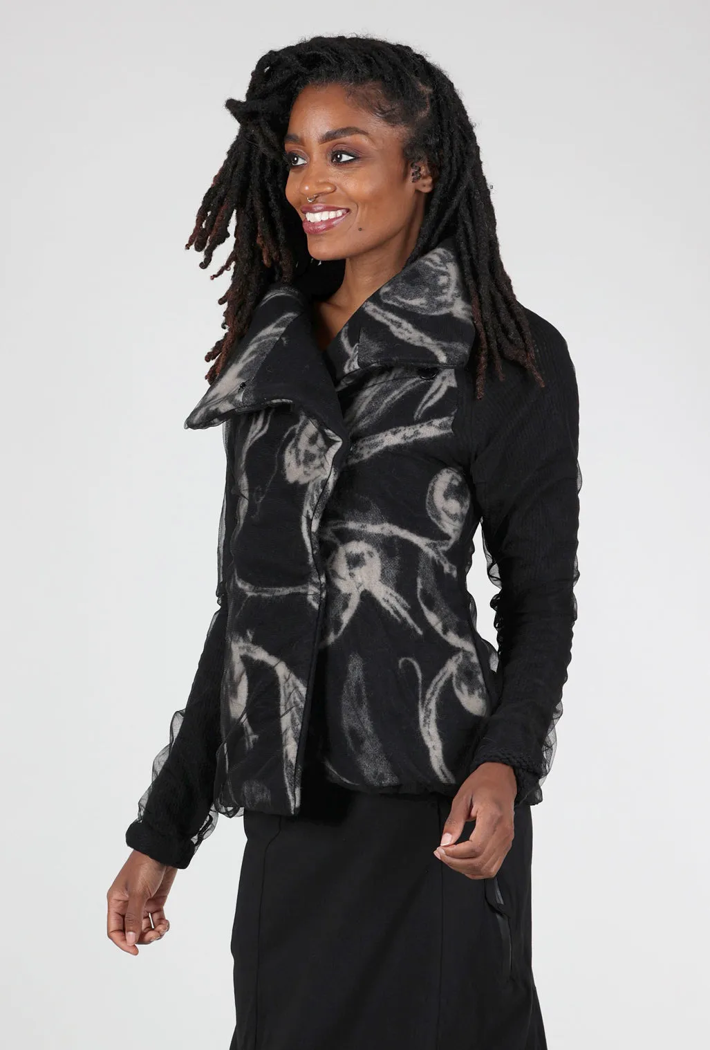 Erte Jacquard Jacket, Black