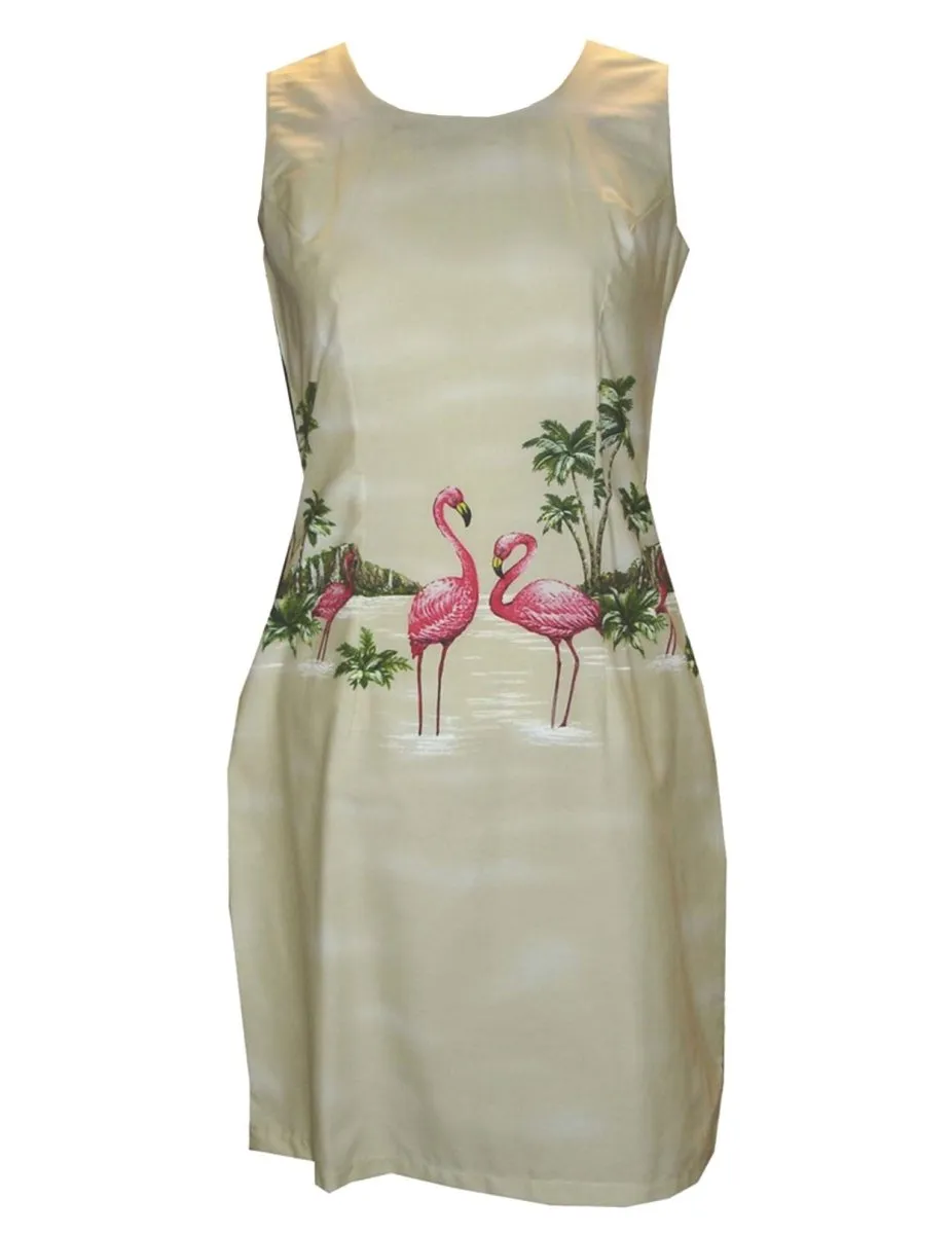 Flamingo Oasis Short Hawaiian Dress