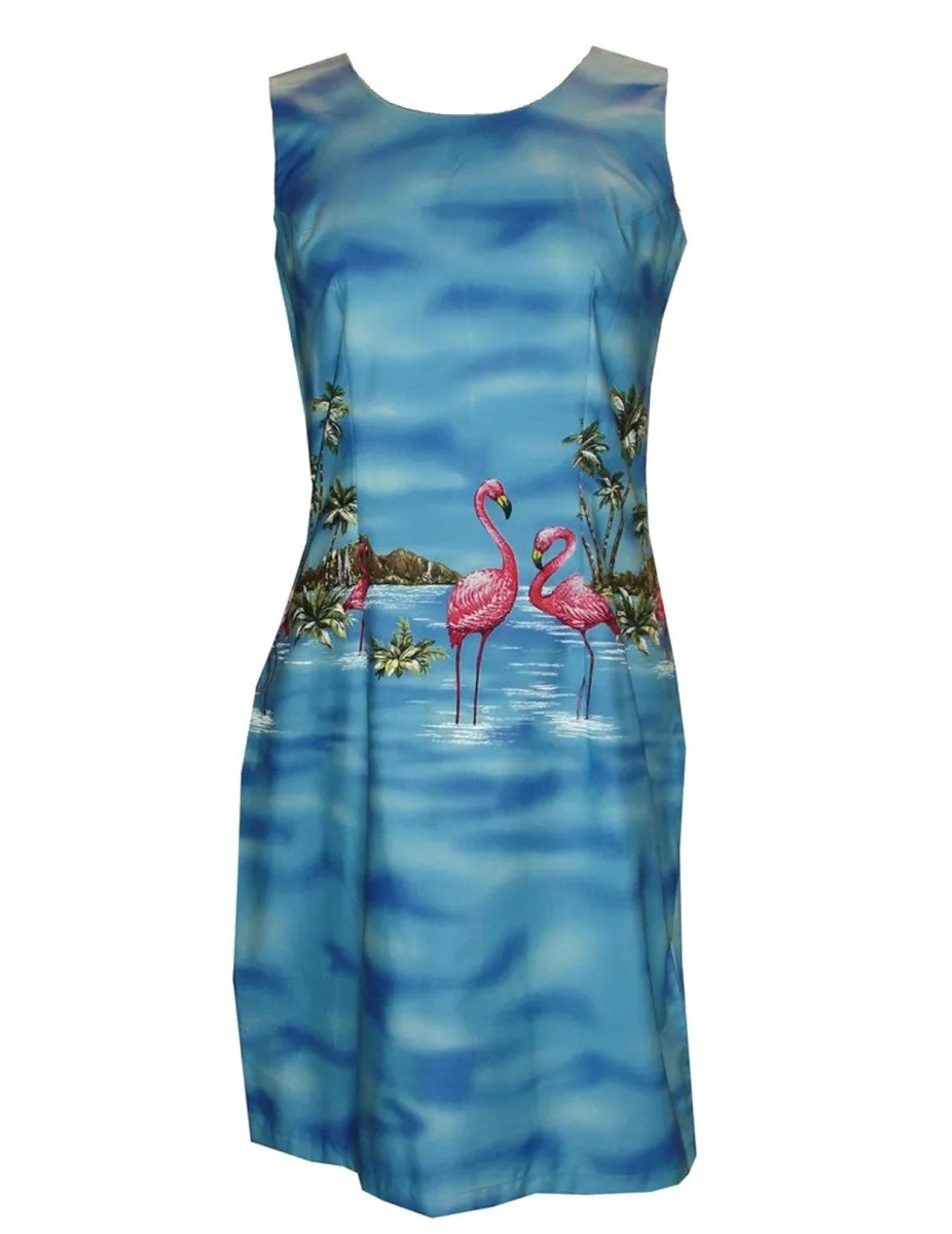 Flamingo Oasis Short Hawaiian Dress