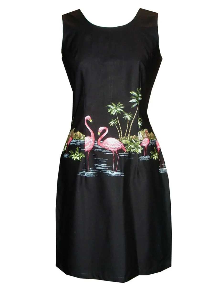 Flamingo Oasis Short Hawaiian Dress