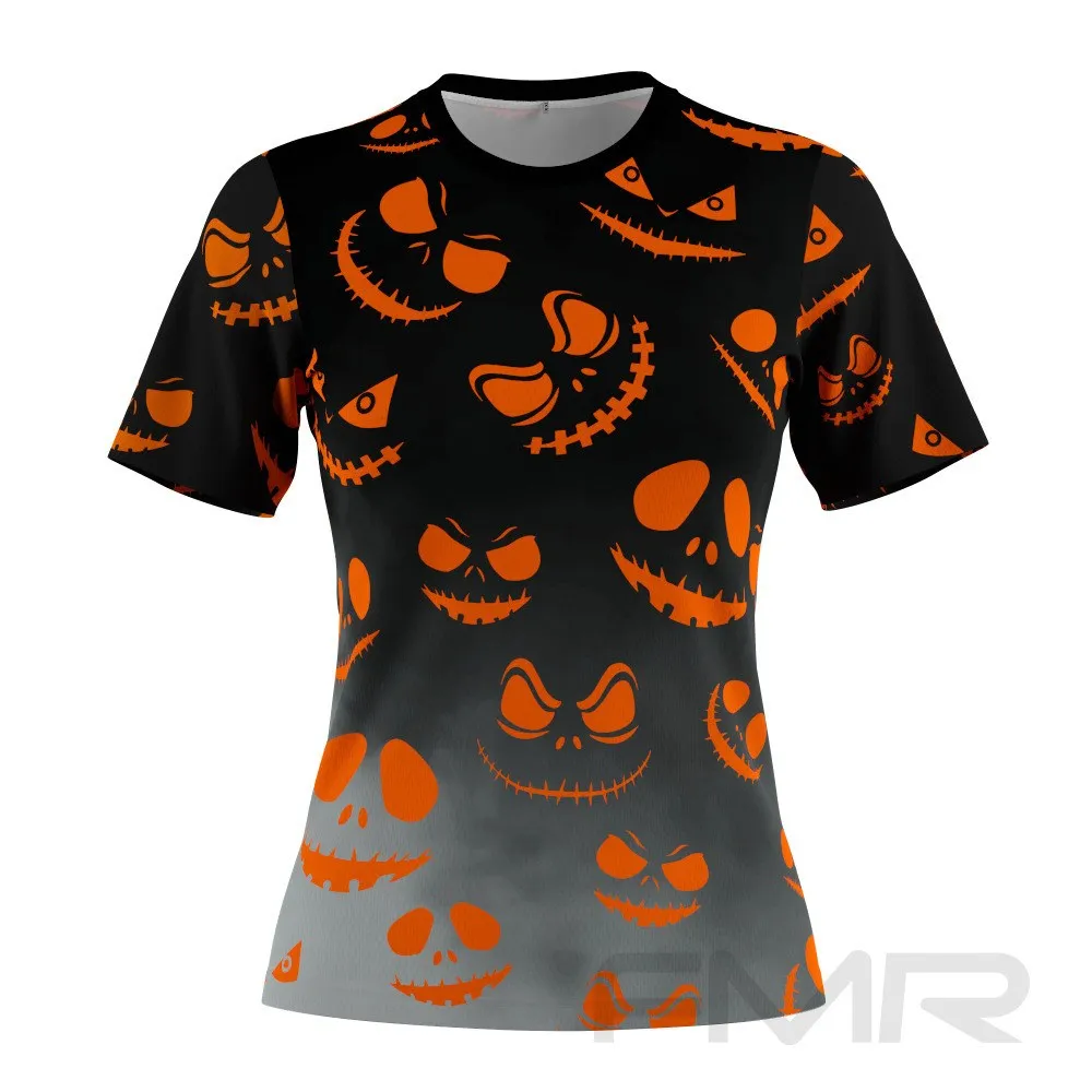 FMR Women's Halloween Print Short Sleeve Running Shirt