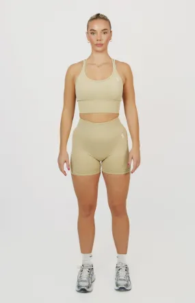 Form Seamless Scrunch Shorts & Sports Bra Set - Light Camel