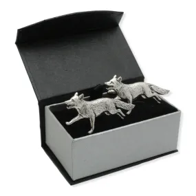 Fox Running Cufflinks with Gift Box