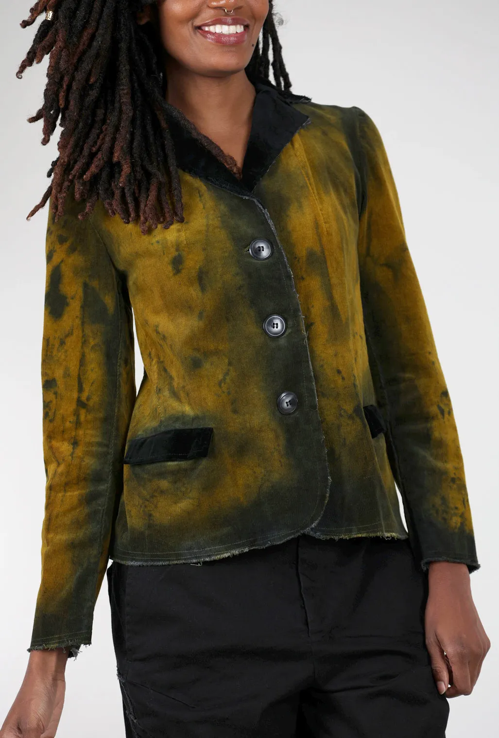 Hand-Dyed Rock Star Blazer, Ochre