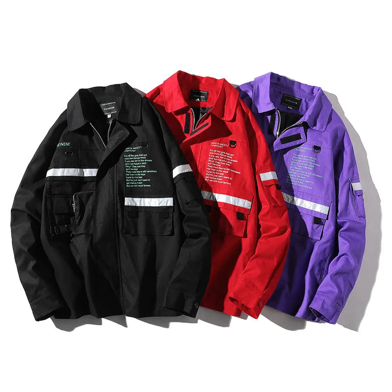 Hip-hop couple windbreaker jacket