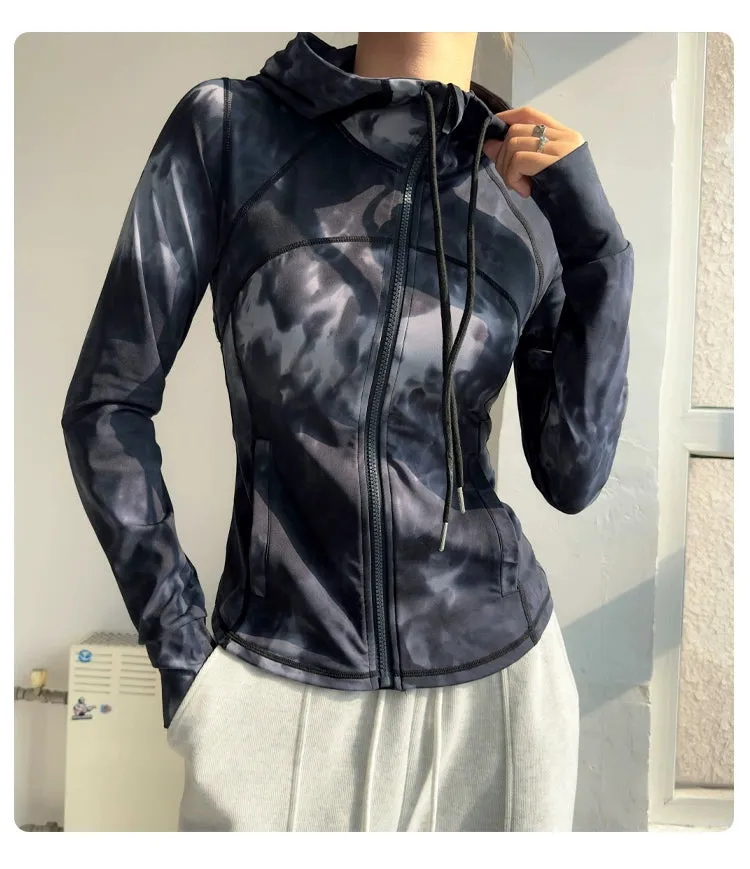 Hooded Slim Fit Running Long Sleeve Jackets