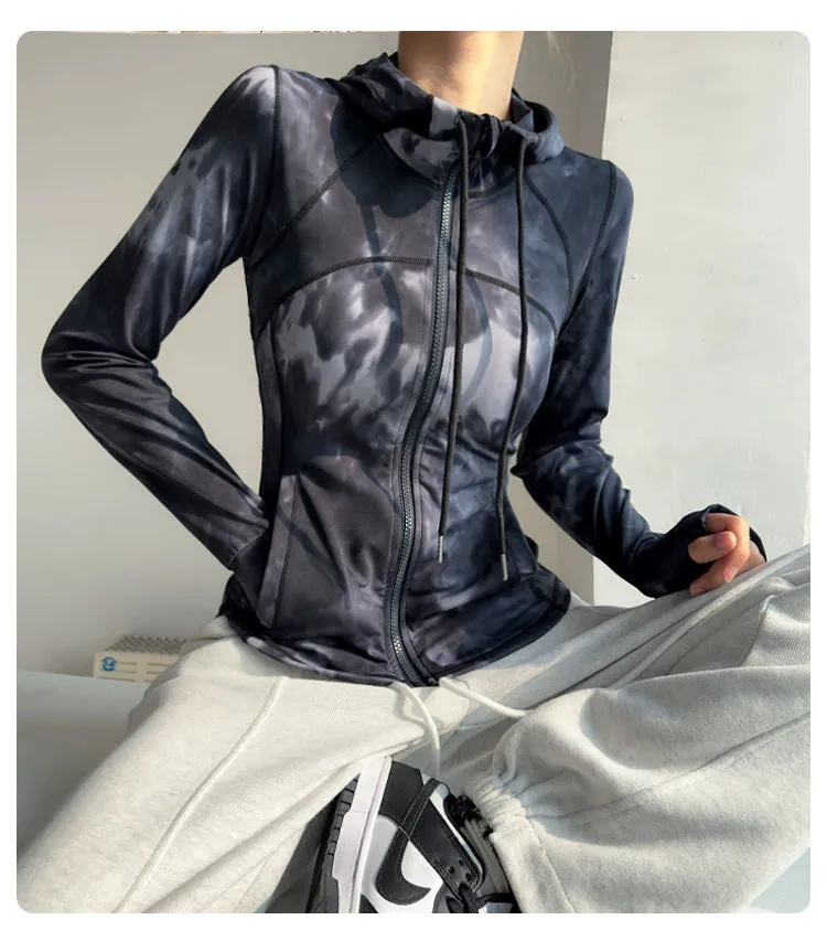 Hooded Slim Fit Running Long Sleeve Jackets