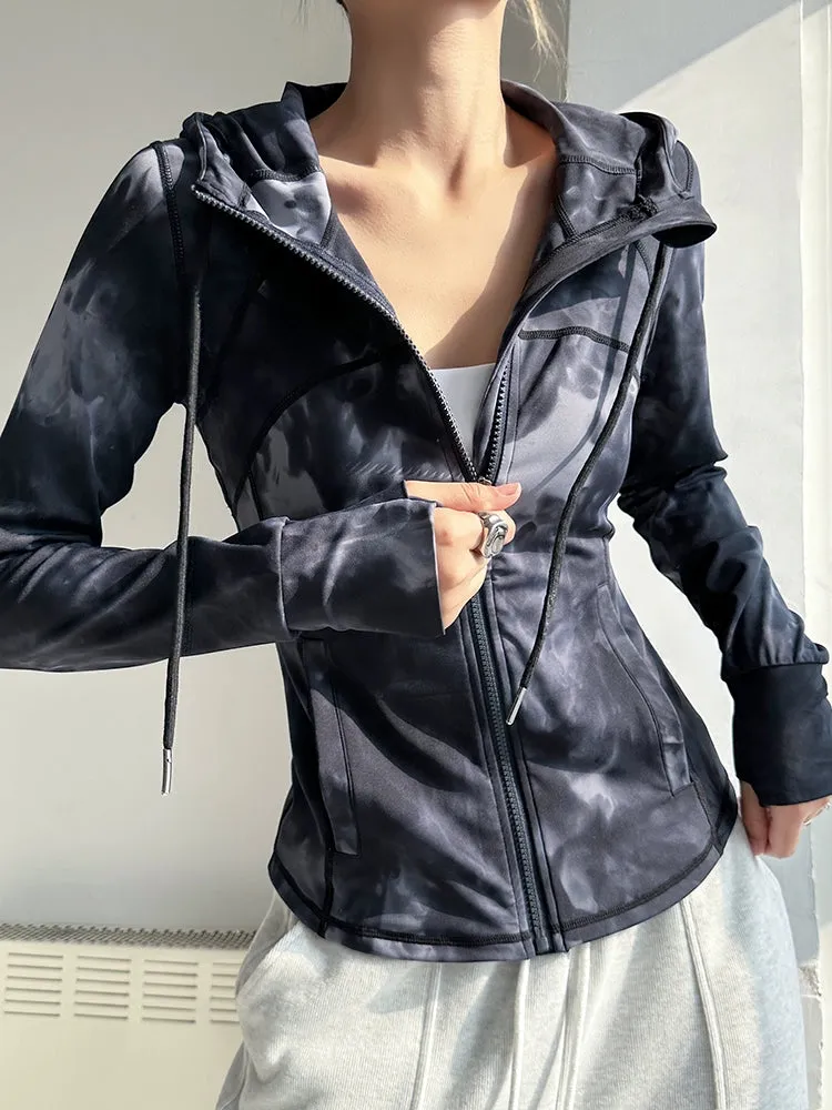 Hooded Slim Fit Running Long Sleeve Jackets