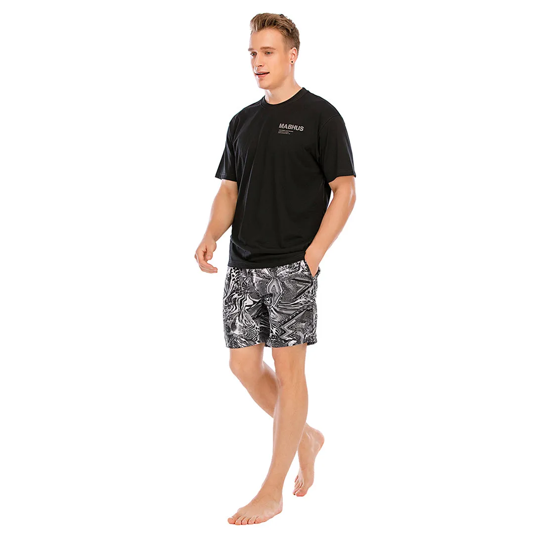 HUGE SPORTS Graphic UPF50  Mens Beach Board Shorts - Geo