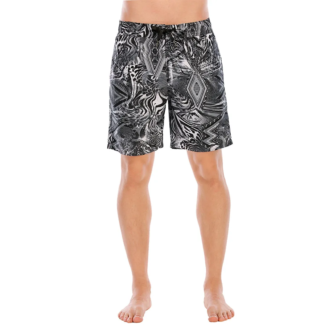 HUGE SPORTS Graphic UPF50  Mens Beach Board Shorts - Geo