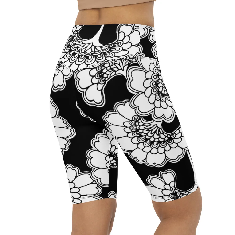 Japanese Floral Bike Shorts