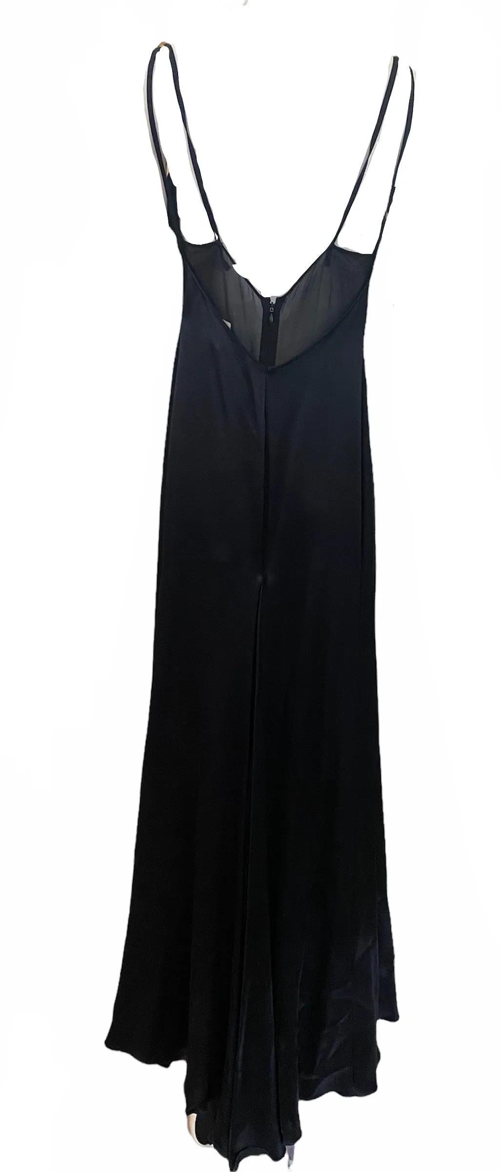 Lifetime Gianni Versace Couture Black Chiffon and Satin Short/Long Gown