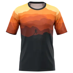 Men's Ride Free Sunset Short Sleeve Running Shirt