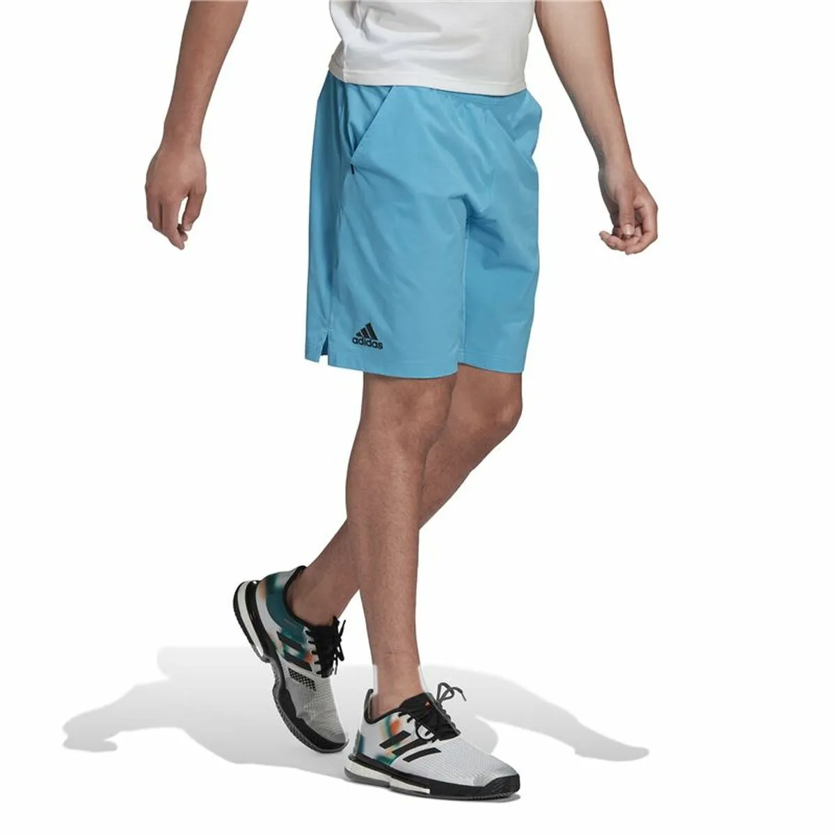 Men's Sports Shorts Adidas Heat Ready Ergo Light Blue