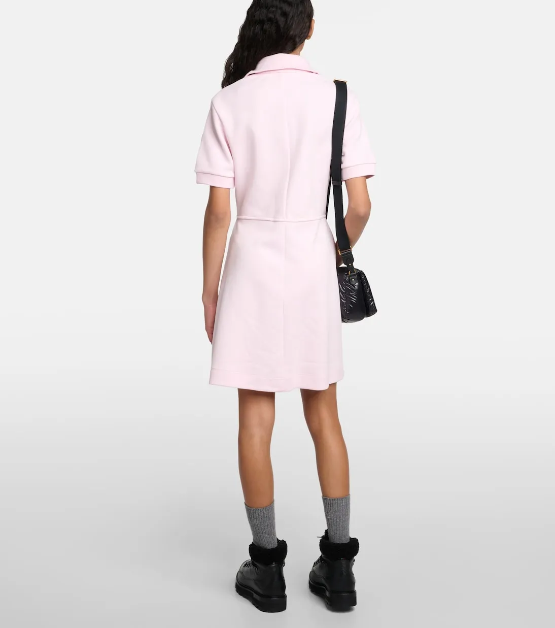 Moncler cotton mini dress, pink