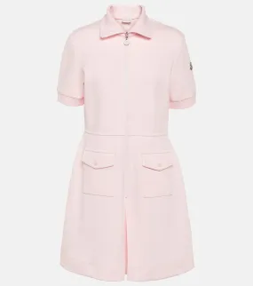 Moncler cotton mini dress, pink