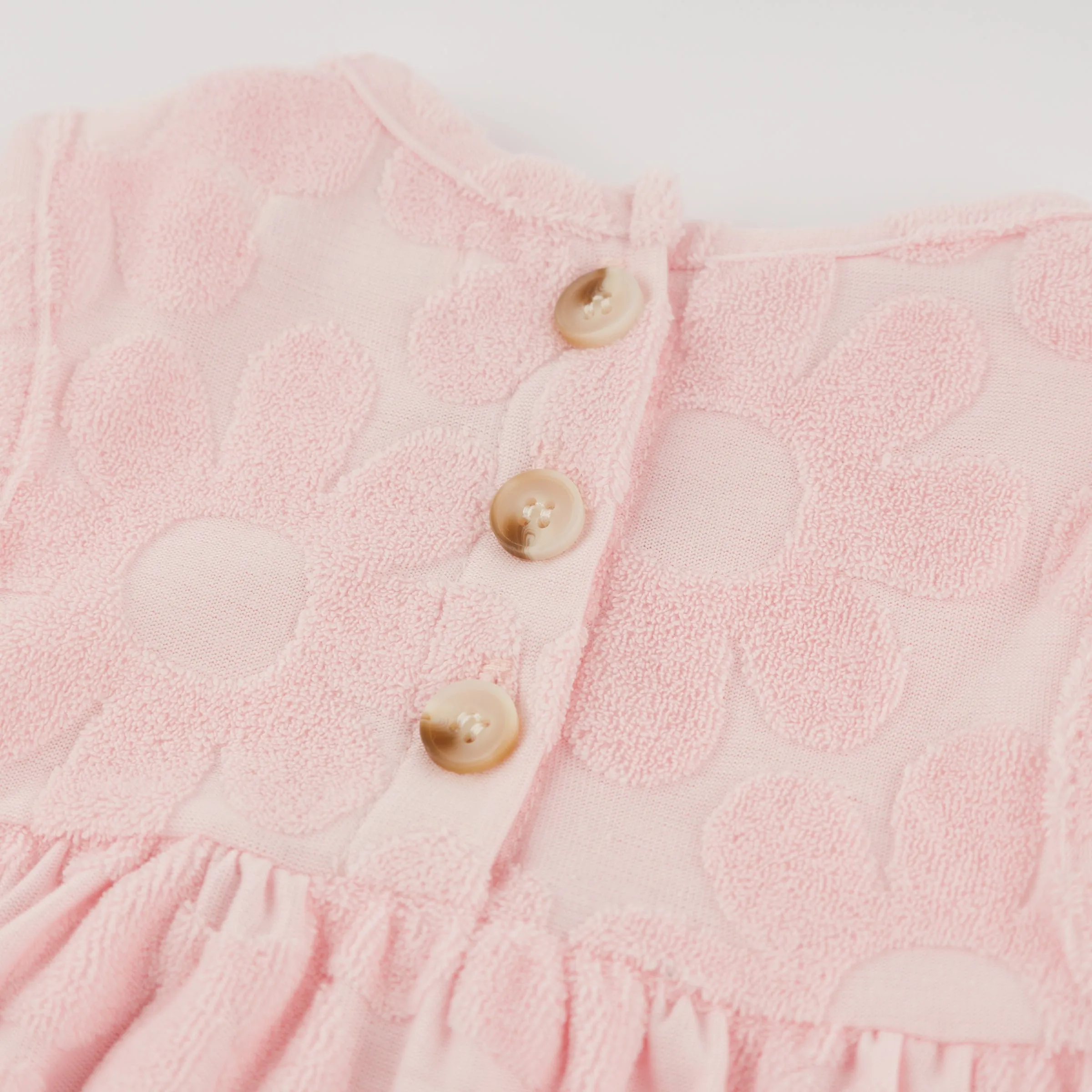 oh baby! Sculpted Terry Lily Tank Dress - Daisies - Pale Pink