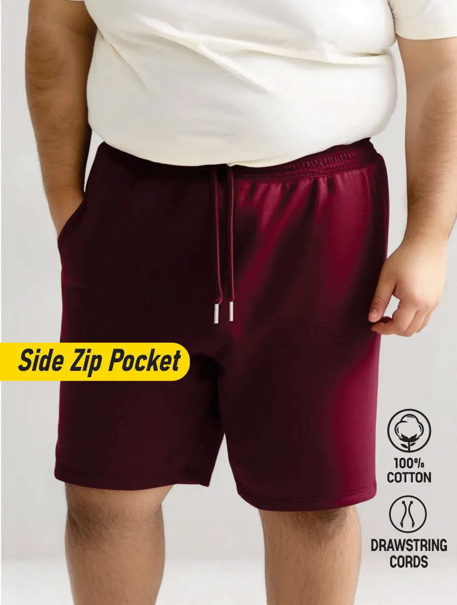 Pack of 3 cotton plus size shorts