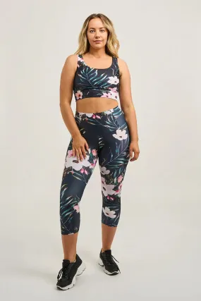 Performance Tummy Control High Waisted Capri Leggings - Exotic At Heart