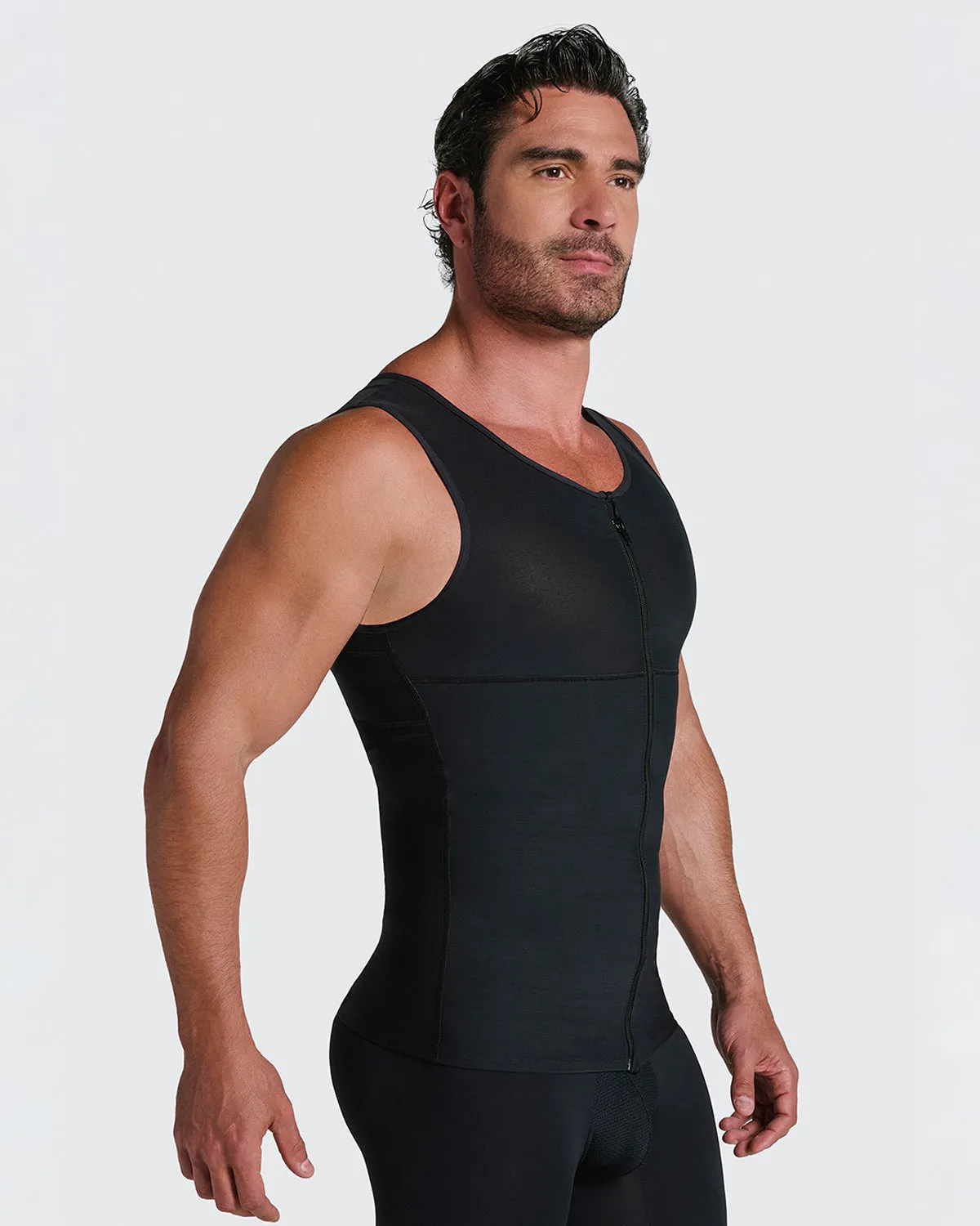 Post-Surgical Compression Vest with Double-Layered Fabric in Abs and Back