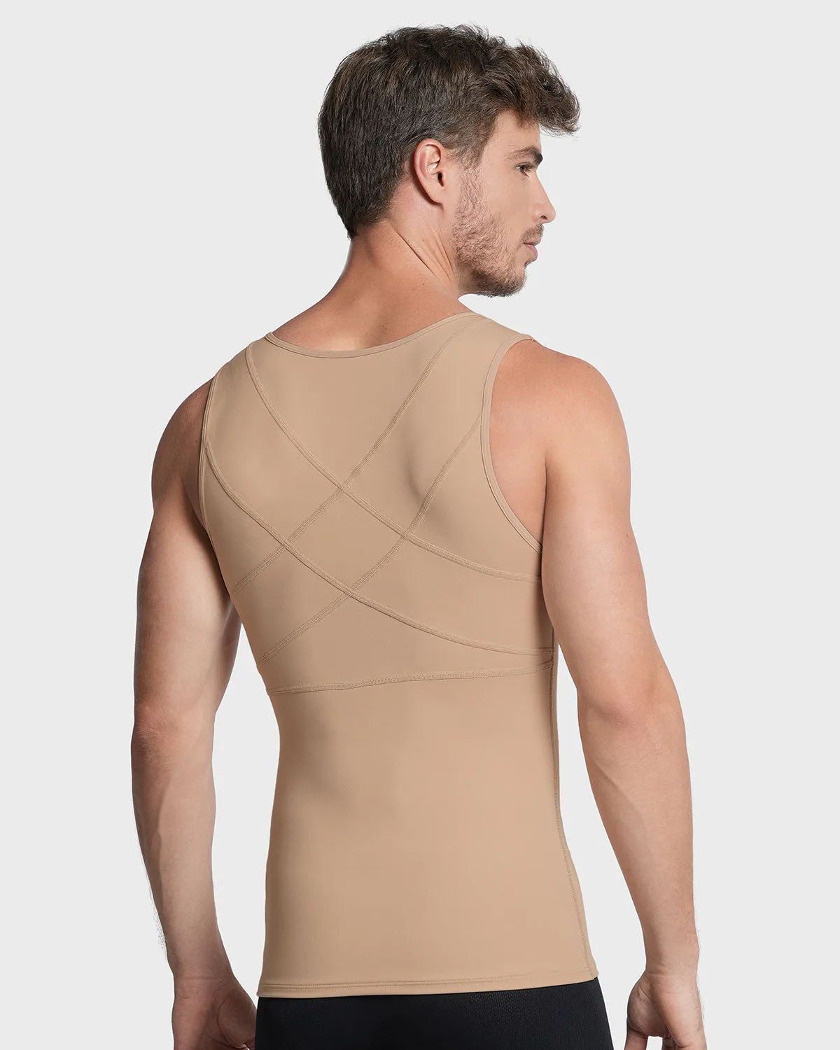 Post-Surgical Compression Vest with Double-Layered Fabric in Abs and Back