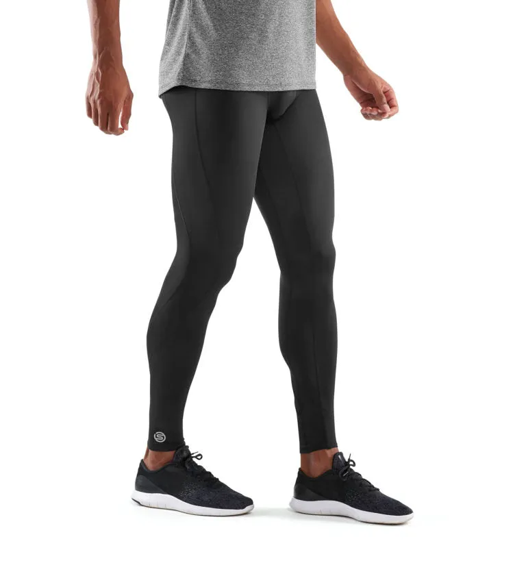 SKINS COMPRESSION DNAMIC MENS LONG TIGHTS BLACK/SILVER