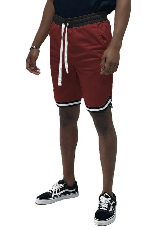 Solid Athletic Basketball Sports Shorts Chevron Trim