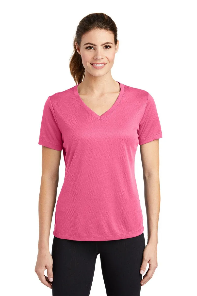 Sport-Tek LST340: Ladies PosiCharge RacerMesh V-Neck Tee