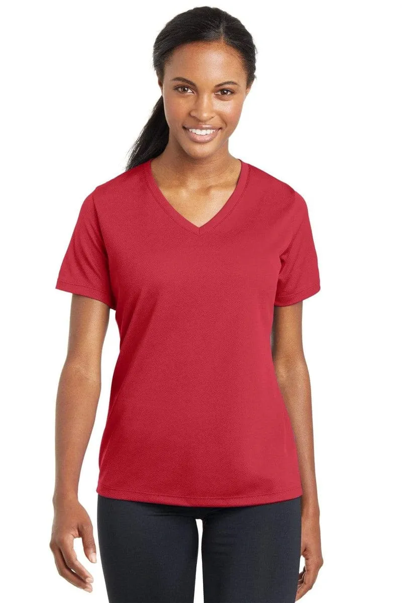 Sport-Tek LST340: Ladies PosiCharge RacerMesh V-Neck Tee