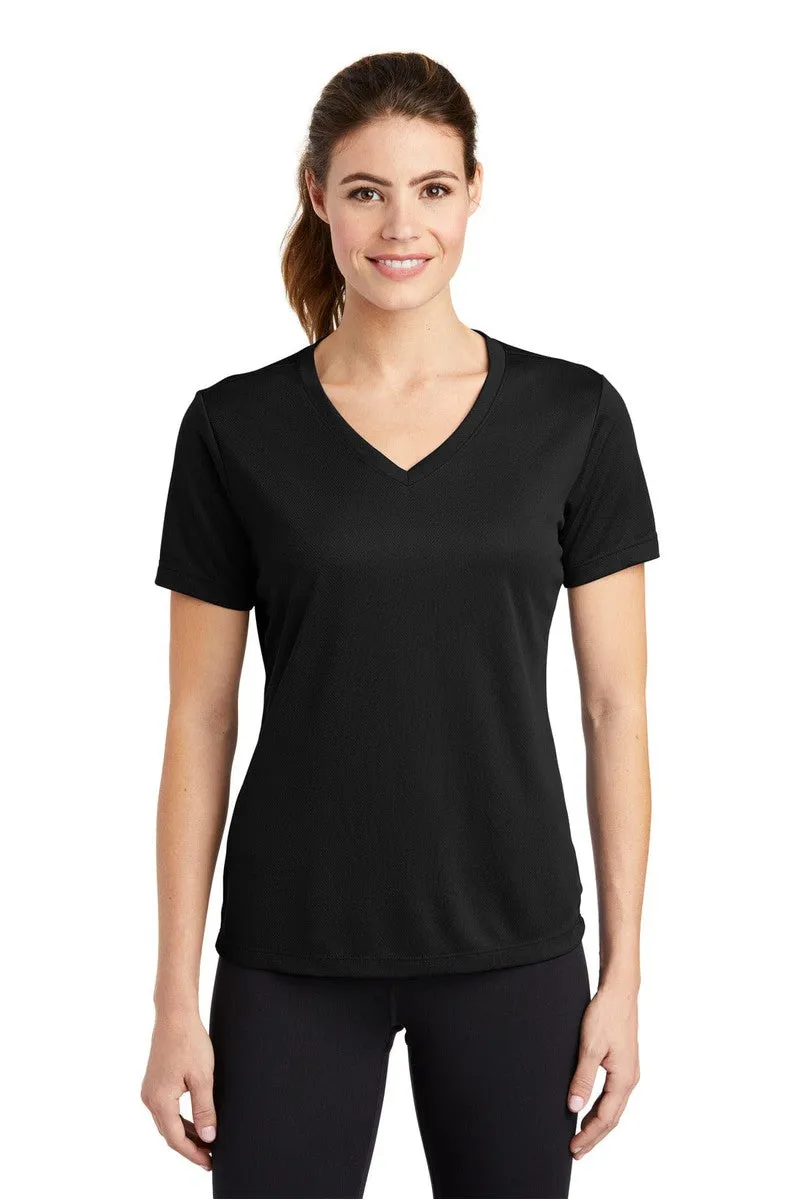 Sport-Tek LST340: Ladies PosiCharge RacerMesh V-Neck Tee