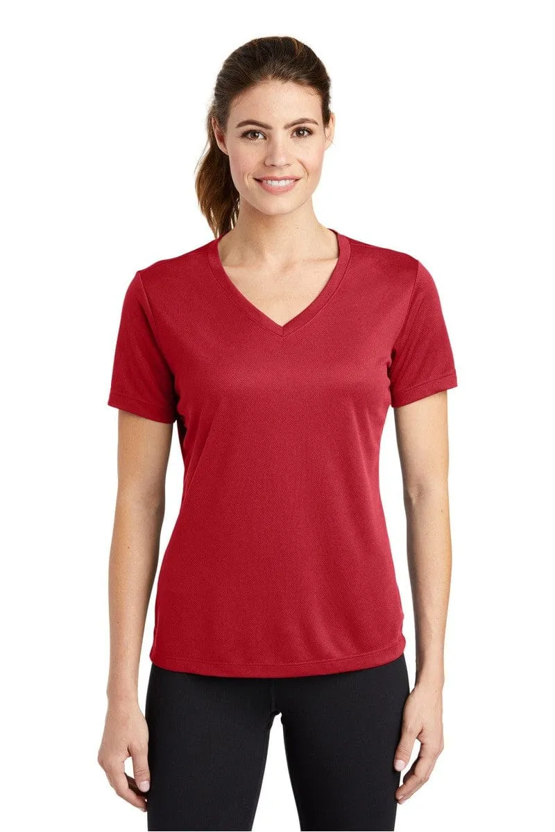 Sport-Tek LST340: Ladies PosiCharge RacerMesh V-Neck Tee